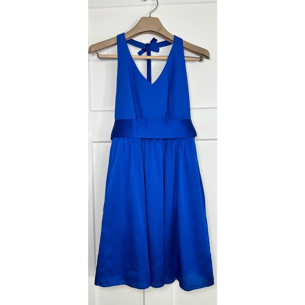 White by Vera Wang Royal Blue Fit & Flare Dress Size 6 NWT Cocktail Party Halter